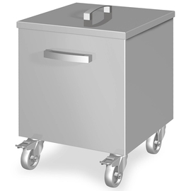 Abfallbehälter fahrbar, 350x350x500 mm, verschweißt Produktbild 2 S