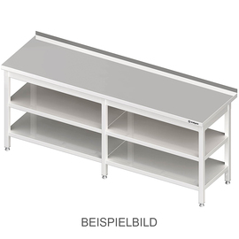 Arbeitstisch mit Grund- und Zwischenboden, 2000x700x850 mm, ohne Aufkantung, verschweißt Produktbild