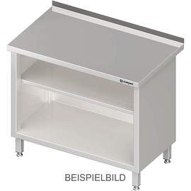 Arbeitsschrank offen, mit Grund- und Zwischenboden, 400x600x850 mm, ohne Aufkantung, verschweißt Produktbild