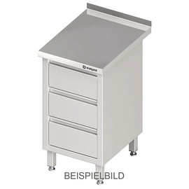 Schubladenschrank mit 3 Schubladen, 450x600x850 mm, ohne Aufkantung, verschweißt Produktbild