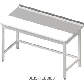 Arbeitstisch ohne Grundboden, 800x700x850 mm, mit bündig eingelassener PE-Schneideplatte, ohne Aufkantung, verschweißt Produktbild