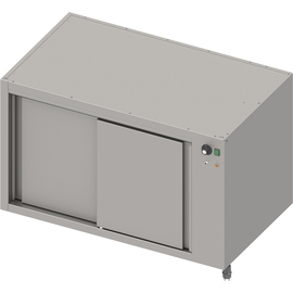 Durchreiche-Wärmeunterschrank Boxversion 2.0 mit Schiebetüren, Sockelbau 1000x640x660 mm Produktbild