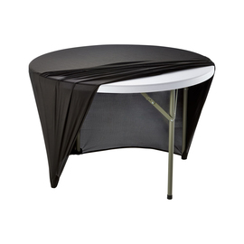 Stretchhusse für runde Buffettische mit ca. Ø 1150 mm, Höhe 740 mm, schwarz Produktbild 2 S