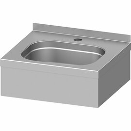 Handwaschbecken zur Wandmontage, 400 x 350 x 150 mm (BxTxH), mit Aufkantung, verschweißt Produktbild