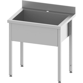 Topfspüle ECO mit einem Becken 600x700x850 mm, 300 mm Beckenhöhe mit Aufkantung, Selbstmontage Produktbild