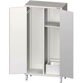 Hochschrank mit Spülbecken für Reinigungsutensilien, 2 Flügeltüren, 1000x500x2000 mm (BxTxH) Produktbild