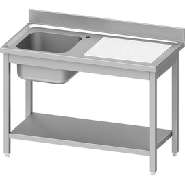 Spültisch ECO ST 61 Abtropffläche rechts | glatt | 1 Becken | 1000 mm x 700 mm H 850 mm | Selbstmontage Produktbild