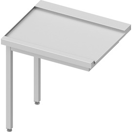 Ablauftisch ECO auf zwei Beinen 800x670x870 mm, Anbauseite links, mit Aufkantung, Selbstmontage Produktbild