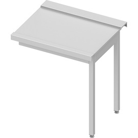 Ablauftisch ECO auf zwei Beinen 800x670x870 mm, Anbauseite rechts, mit Aufkantung, Selbstmontage Produktbild