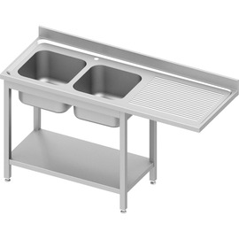 Spültisch ECO ST 69 Abtropffläche rechts | 2 Becken | 1600 mm x 700 mm H 900 mm | Selbstmontage Produktbild