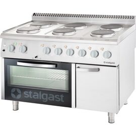 Elektro-Herd mit 6 Kochplatten, Umluft-Backofen GN 1/1 und eintürigem Unterschrank, Serie 700 ND Produktbild