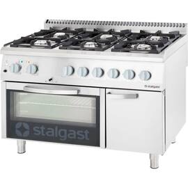 Gasherd 6 Brenner mit Elektrobackofen (GN 2/1) Serie 700 ND - G20, 6-Brenner (3,5+2x5+2x7+9) Produktbild