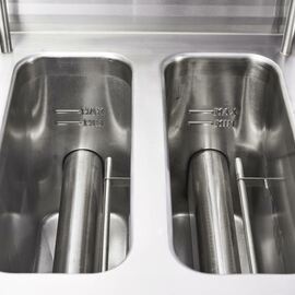 Gas-Fritteuse als Standgerät Serie 700 ND - Doppel-Fritteuse 2x 7 Liter, 12 kW, 400x700x850 mm Produktbild 3 S