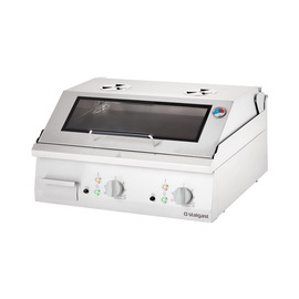 Elektro-Griddleplatte als Tischgerät mit Deckel, 800x700 mm, glatte Grillfläche, Serie 700 ND Produktbild