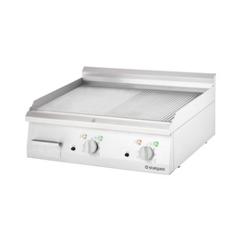 Elektro-Griddleplatte als Tischgerät, 800x700 mm, ½ glatte/½ gerillte Grillfläche, Serie 700 ND Produktbild