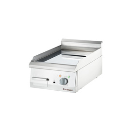 Verchromte Elektro-Griddleplatte als Tischgerät, 400x700 mm, glatte Grillfläche, Serie 700 ND Produktbild