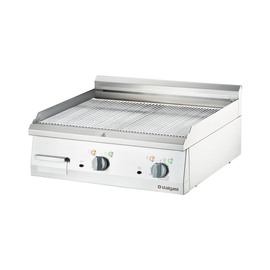 Verchromte Elektro-Griddleplatte als Tischgerät, 800x700 mm, gerillte Grillfläche, Serie 700 ND Produktbild