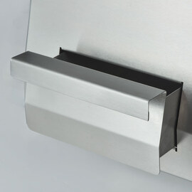 Verchromte Elektro-Griddleplatte als Tischgerät, 800x700 mm, ½ glatte/½ gerillte Grillfläche, Serie 700 ND Produktbild 3 S