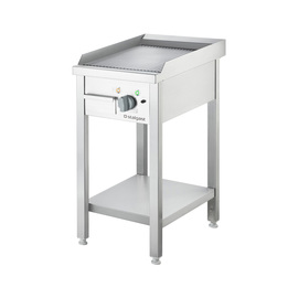 Elektro-Griddleplatte als Standgerät - gerillt, Unterbau offen, 400 x 700 x 850 mm (BxTxH) Produktbild