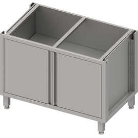 Unterschrank Boxversion 2.0, für Beine/Sockelrahmen, mit Flügeltüren 1100x540x660 mm Produktbild