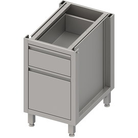 Unterschrank Boxversion 2.0, für Beine/Sockelrahmen, mit zwei unterschiedlichen Schubladen 450x540x660 mm Produktbild