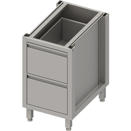 Unterschrank Boxversion 2.0, für Beine/Sockelrahmen, mit zwei Schubladen 450x540x660 mm Produktbild