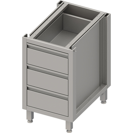 Unterschrank Boxversion 2.0, für Beine/Sockelrahmen, mit drei Schubladen 450x540x660 mm Produktbild