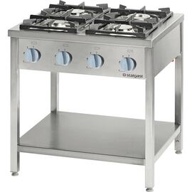 Gasherd Serie 900 - 4-Brenner (3,5+2x5+7), 20,5 kW, G20, 900 x 900 x 850 mm (BxTxH) Produktbild