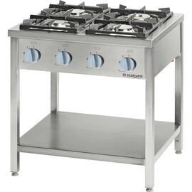Gasherd Serie 900 - 4-Brenner (3,5+5+2x7), 22,5 kW, G20, 900 x 900 x 850 mm (BxTxH) Produktbild