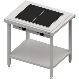 Warmausgabe mit einer Glaskeramik-Wärmeplatte 2x GN1/1, 920x750x880, Edelstahlabdeckung Produktbild