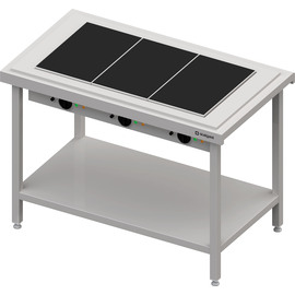 Warmausgabe mit einer Glaskeramik-Wärmeplatte 3x GN1/1, 1245x750x880, Edelstahlabdeckung Produktbild