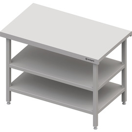 Neutralausgabe mit Grund- und Zwischenboden 900x750x880 mm, Edelstahlarbeitsplatte Produktbild