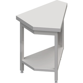 Neutralausgabe 45° Inneneckmodul 644x814x880 mm, Edelstahlarbeitsplatte Produktbild