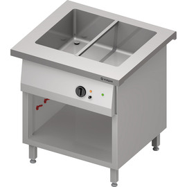 Bain-Marie-Station "Free Flow" mit einem Becken 2x GN1/1, 799x750x880 mm Edelstahlabdeckung Produktbild