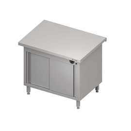 Wärmeschrank "Free Flow" mit Schiebetüren 1000x750x880 mm Edelstahlarbeitsplatte Produktbild