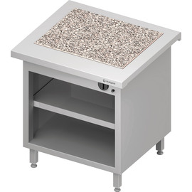 Warmausgabe "Free Flow" mit einer Wärmeplatte aus Granit und offenem Unterschrank 799x750x880 mm, Edelstahlabdeckung Produktbild