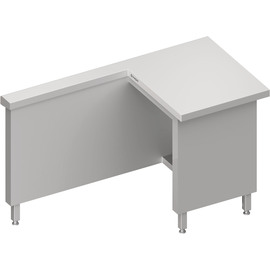 Kassenstation "Free Flow" Arbeitsbereich rechts 1400x750x880 mm, Edelstahldeckplatte Produktbild