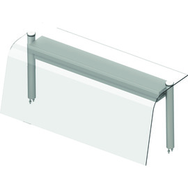 Glas-Aufsatzbord mit Hustenschutz und Wärmelampe 790x455x450 mm für Speisenausgabesysteme Produktbild