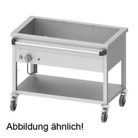Bain-Marie Wagen "PRO" mit einem Becken für 2x GN1/1, 760x660x850 mm (BxTxH), mit Griff auf der Längsseite Produktbild