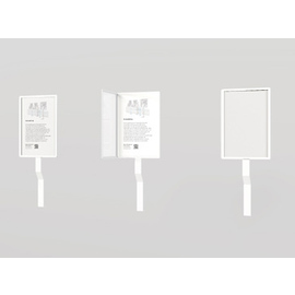 Grafikelement mit Wechselrahmen GSW DIN A4-Hochformat weiß Produktbild 1 S