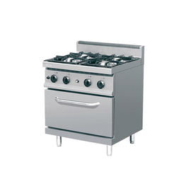 Gasherd 4 Kochstellen 2x5,5 kW | 2x4,5 kW | Backofen Produktbild