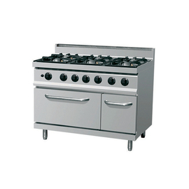 Gasherd 6 Kochstellen 3x5,5 kW | 3x4,5 kW | Backofen Produktbild