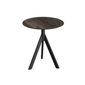 Terrassentisch TRIPOD klappbar schwarz | Riverwashed Wood Ø 700 mm H 740 mm Produktbild