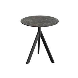 Terrassentisch TRIPOD klappbar schwarz | Galaxy Marble Ø 700 mm H 740 mm Produktbild
