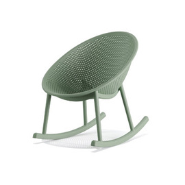 Terrassen-Schaukelstuhl grün | Sitzhöhe 380 mm Produktbild