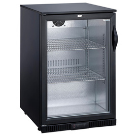 Barkühlschrank schwarz mit Glastür | Umluftkühlung | 128 ltr Produktbild