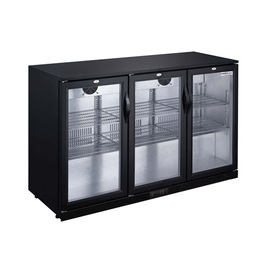 Barkühlschrank schwarz mit 3 Glastüren | Umluftkühlung | 320 ltr Produktbild