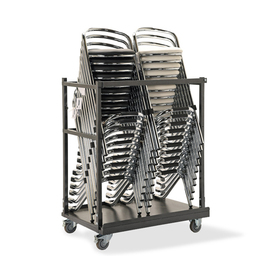 Stuhl-Transportwagen Stahl 1050 mm x 610 mm H 1260 mm | passend für Stapelstühle | Barhocker | rechteckige Tische Produktbild