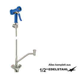 Mehrzweck-Reinigungsset 1/2" Zweigriffmischer Edelstahl druckfest Schlauchlänge 800 mm Produktbild