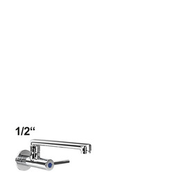Wandventil silver 1/2" Schwenkauslauf oben A 200 mm Produktbild